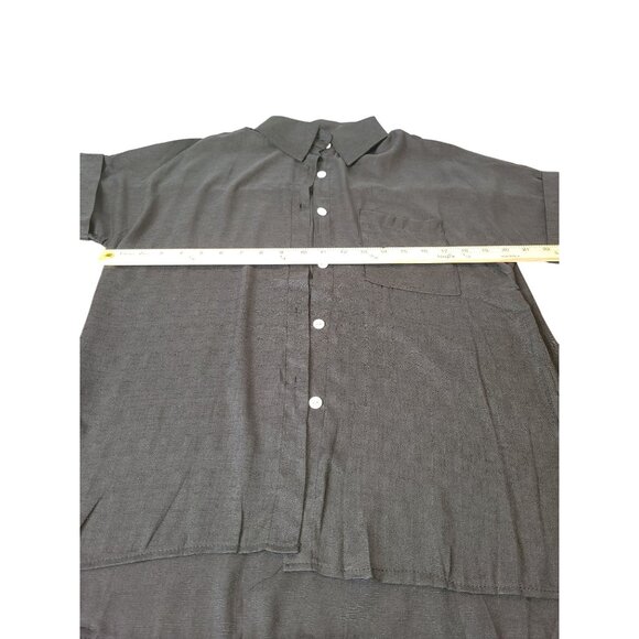 Black Button-Up Short Sleeve Shirt XL - Picture 5 of 7